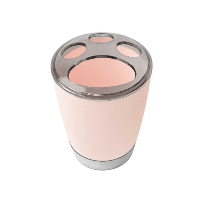 Θήκες οδοντόβουρτσας πλαστικές σε σετ 5Χ - Light Pink - 21656