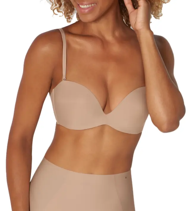 Triumph Γυναικείο Strapless Σουτιέν Stepy Soft 01 WDP με Αποσπώμενες Τιράντες, Χρώμα Smooth Skin - 80B