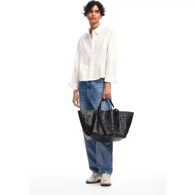 DESIGUAL BLOOMER CAHUIL 24WAXP11/2000 ΤΣΑΝΤΑ ΜΕΓΑΛΗ ΩΜΟΥ ΜΑΥΡΗ 2