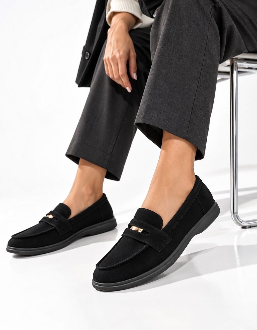 Loafers καστόρι μοκασίνι μέ διακοσμητικό - 37