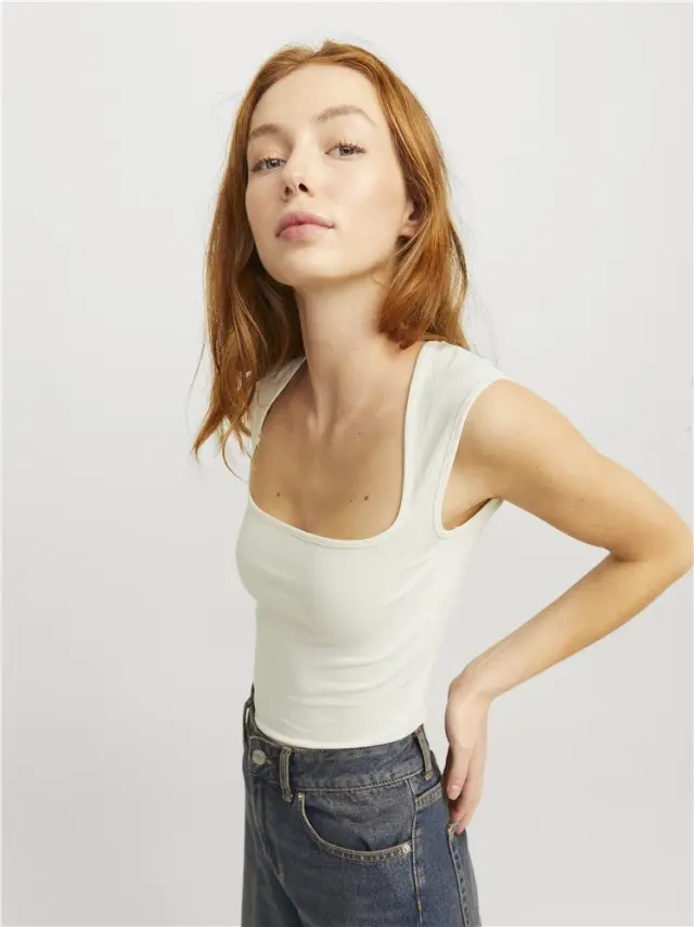 Top αμάνικο, JXISABELLA GIGI STR SL TOP JRS, JJXX - XS 2