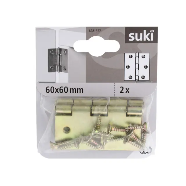 Μεντεσές 60x60mm PASSIVAT Γωνιώδης 2