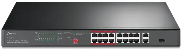 Tp-Link Unmanaged Switch JetStream SL1218P 16-Port Gigabit Black (TL-SL1218P)