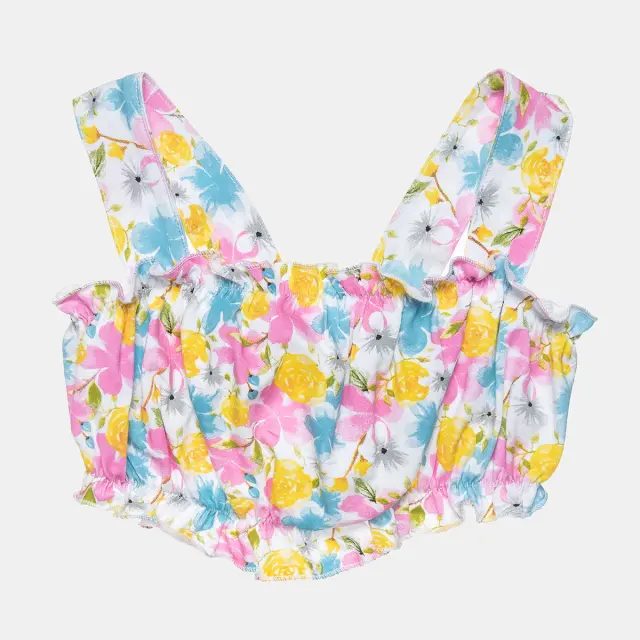 Σετ crop top με τζιν σορτς 2