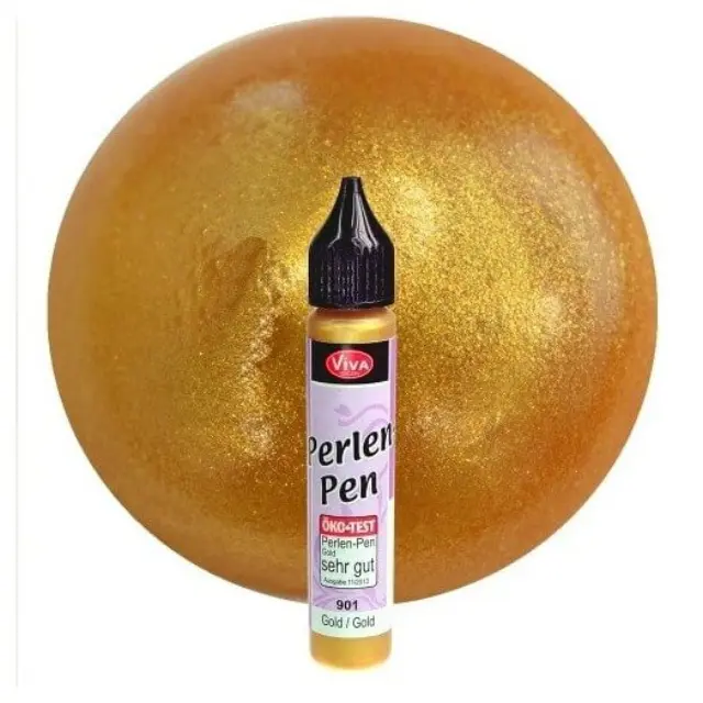 Perlen-Pen 25ml Viva Decor, Χρυσό