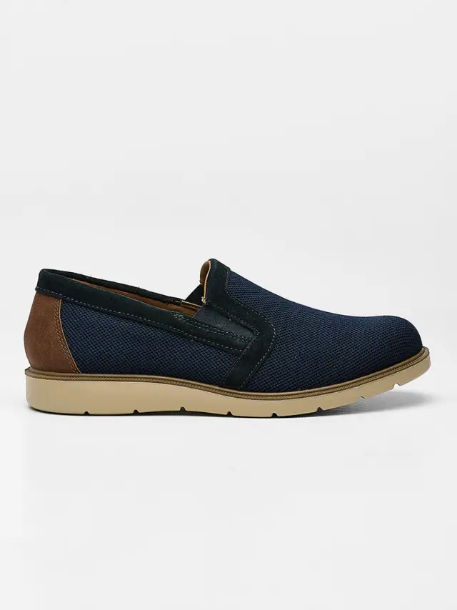 Imac Μοκασίνια-Loafers Ανδρικό δέρμα/δέρμα Nubuck Μπλέ IMA/751052 BLUE 2