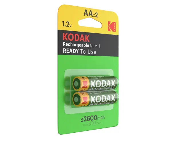 Επαναφορτιζόμενες Μπαταρίες Ni-MH Kodak - ΑΑ - 1.2V - 2600mAh - 2 τεμάχια 2