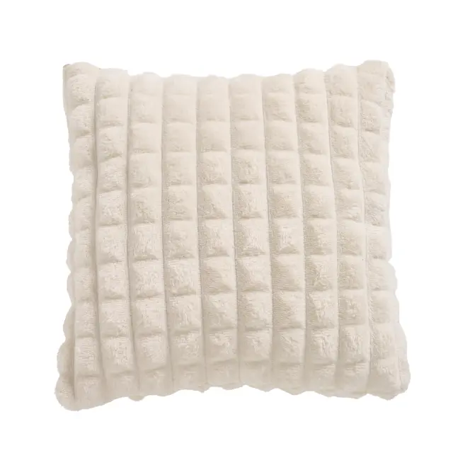 Διακοσμητικό Μαξιλάρι 40x40 Fleece Με Γέμιση Das Home 1356 Ivory 100% Πολυέστερ