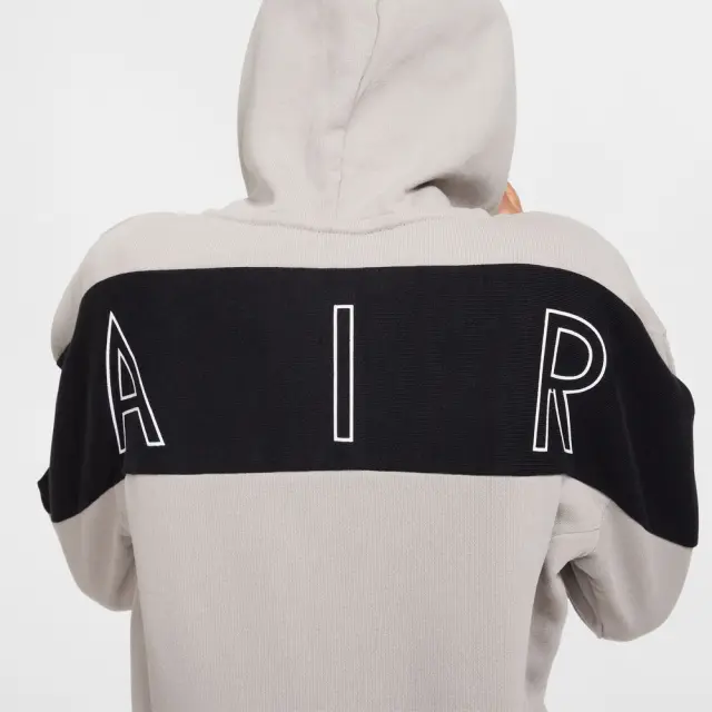 Nike Air Fleece Hoodie ΠΑΙΔΙΚΗ ΖΑΚΕΤΑ (HV1219-009) - Μαύρο-Γκρί - M 3