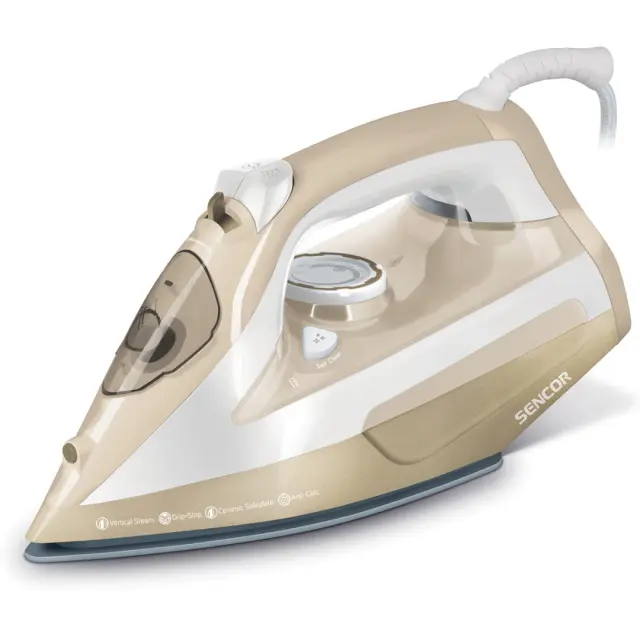 Σίδερo Ατμού Sencor SSI 6110GD 2600W 470ml με Κεραμική Πλάκα Drip-Stop Τεχνολογία και Steam Boost 160g/min Χρυσό