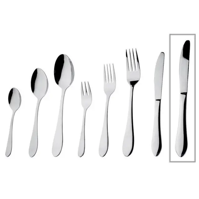 Μαχαίρι Φαγητού Prime Ανοξείδωτο 22.5cm 75g σετ 6 τμχ Espiel CUS101K12