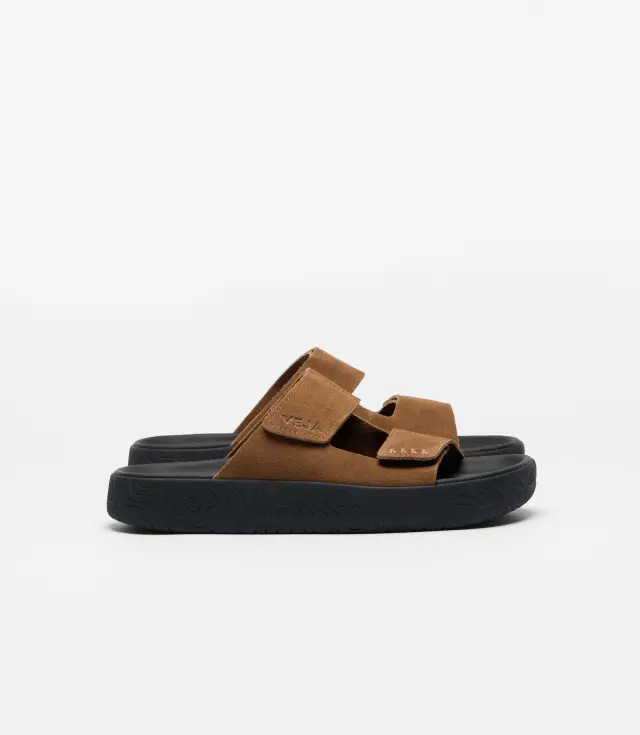 VEJA “ETNA SUEDE SOFT” LEATHER MEN SANDALS(SA3220678B410-BROWN-BLACK) - 44