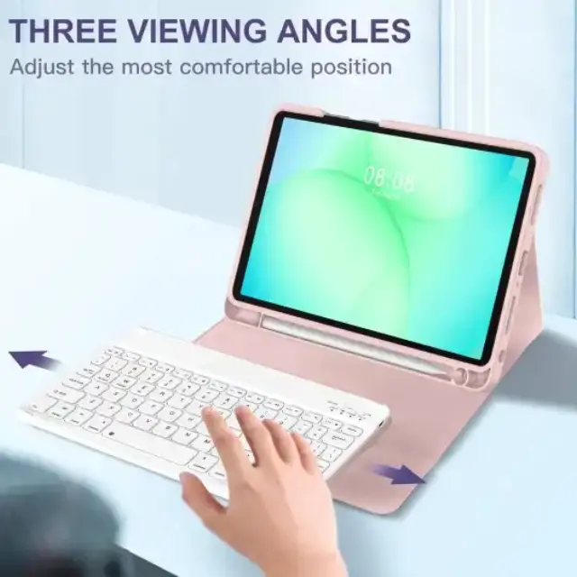 Tech-protect Sc Keyboard + Βάση για Pen - Galaxy Tab A9 / A11 8.7 Pink 3