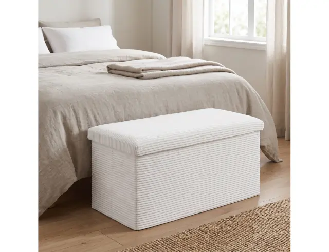 Ταμπουρέ Scott Home Deco Factory με αποθηκευτικό χώρο και διαστάσεις 76x38x38cm - Beige HD0279