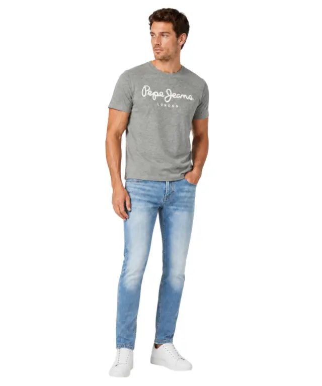 Pepe Jeans - Ανδρικό Κοντομάνικο T-shirt Original Strech PM5010177-933 Γκρι 3