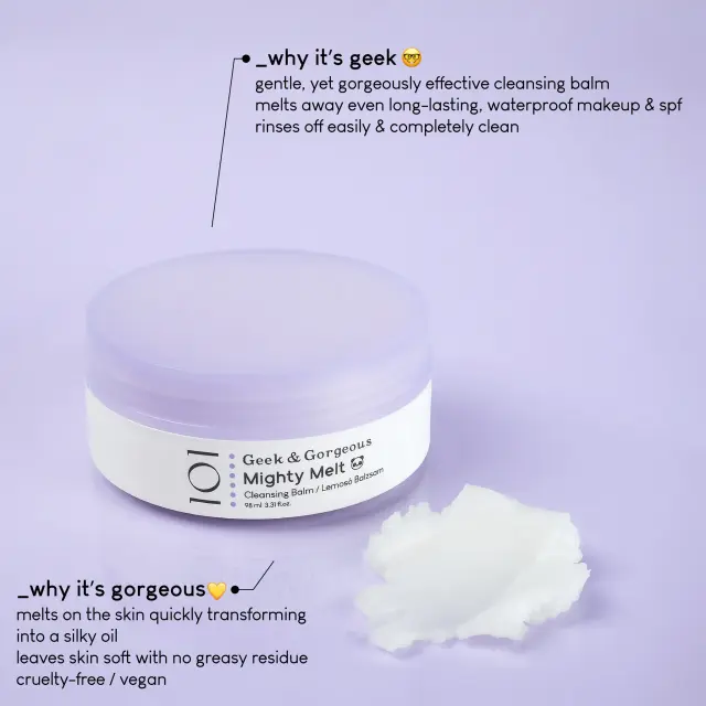 Geek + Gorgeous 101 Mighty Melt Cleansing Balm 100ml 3