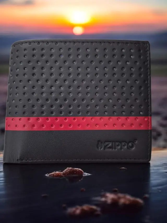 Zippo Ανδρικο Πορτοφόλι Navy Blue με Θήκη Κερμάτων.