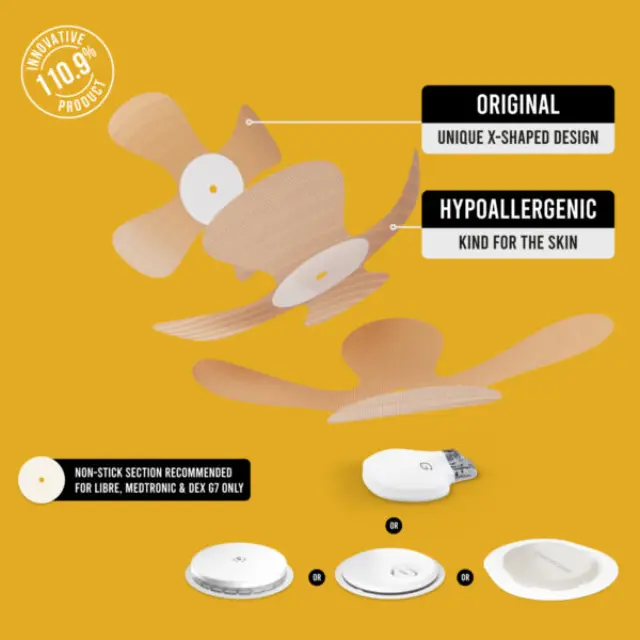 Not Just a Patch X-Patches Αδιάβροχο Αυτοκόλλητο για Omnipod, Libre & Medtronic 20τμχ – Μπεζ 2