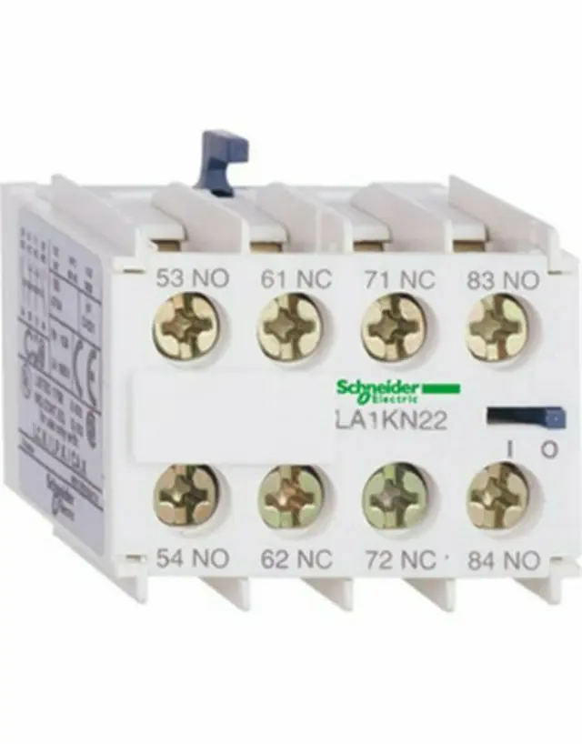 Auxiliary contact block, TeSys K, 1NO + 3NC, front mounting, screw clamp terminals