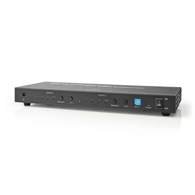 HDMI Matrix Switch 6 θυρών, 4 είσοδοι σε 2 εξόδους, με υποστήριξη 4K@60Hz και 3D.