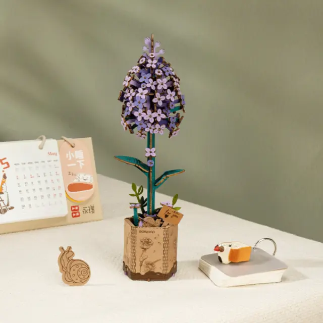 Robotime Wooden Bloom Craft Lilac TW021 2