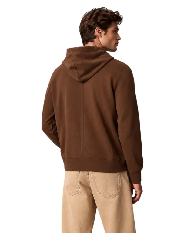Calvin Klein - Ανδρικό Μακρυμάνικο Φούτερ 350terry Badge Hoodie LV04RJ201G-WFM Καφέ 2