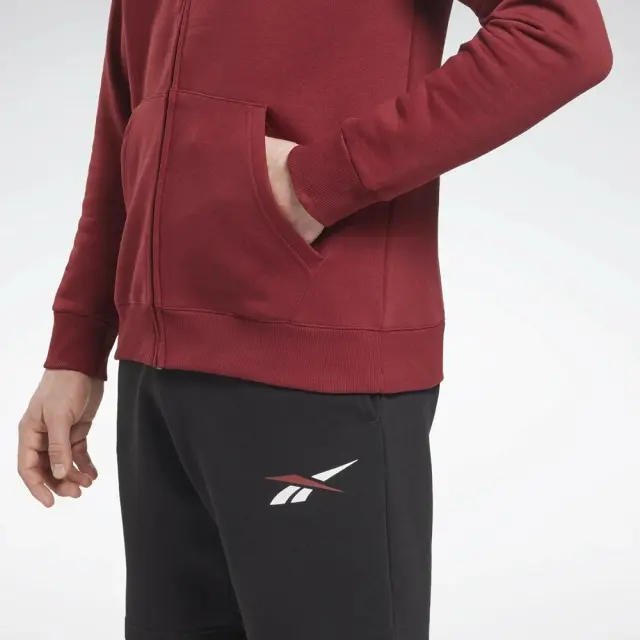 Reebok Training Big Logo Full-Zip Hoodie (HI0583-Crimson) - Βυσσινί - XL 3