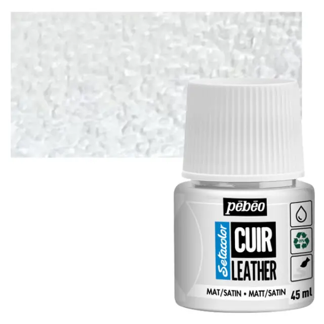 Pebeo Χρώμα Δέρματος Setacolor Leather - 01 White Pure - 45ml