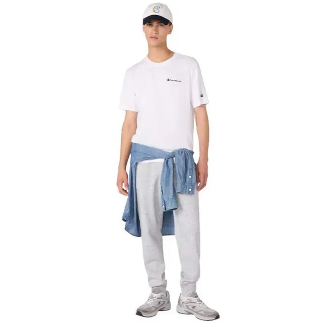 Champion Men's Standard Fit Chest Logo Shortsleeve T-Shirt Άσπρο 221798-WW001 (Champion) 3