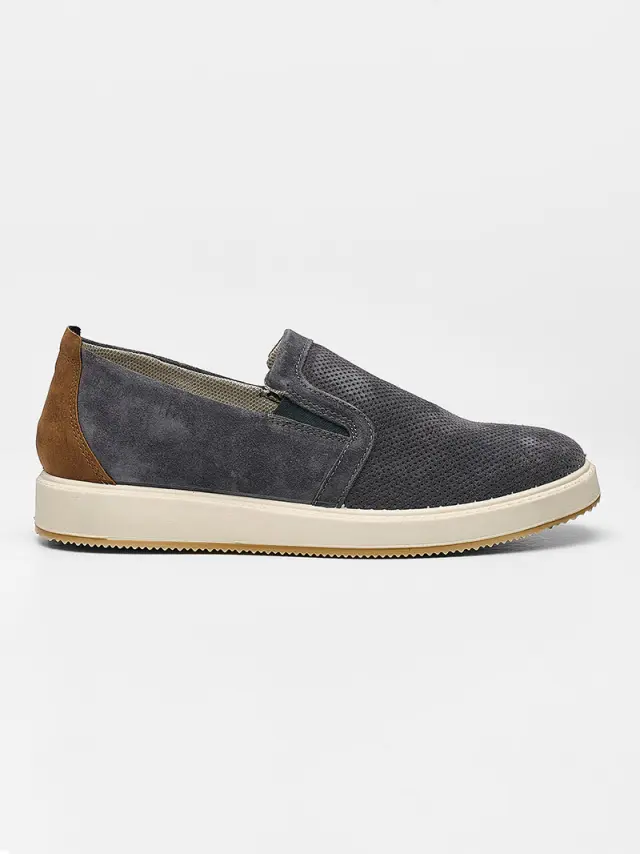 Imac Μοκασίνια-Loafers Ανδρικό δέρμα Nubuck Μπλέ IMA/752400 JEANS 2