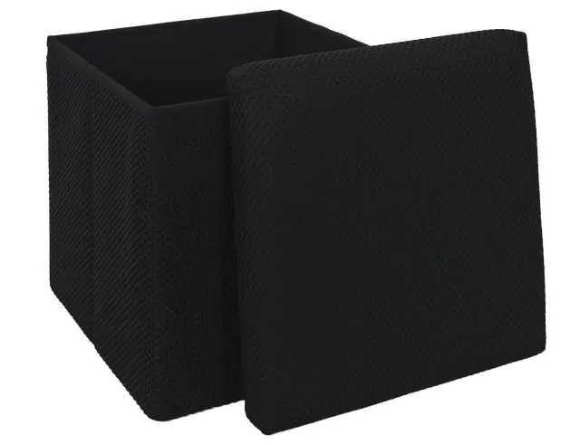Σκαμπό Atom Home Deco Factory με αποθηκευτικό χώρο και διαστάσεις 38x38x38cm - Black HD0506 3