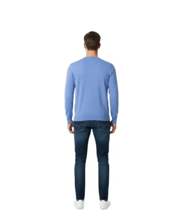 Cavalli Class - Ανδρικό Πουλόβερ Crewneck TXM60AMAC01-04986 Γαλάζιο - 2XL 2