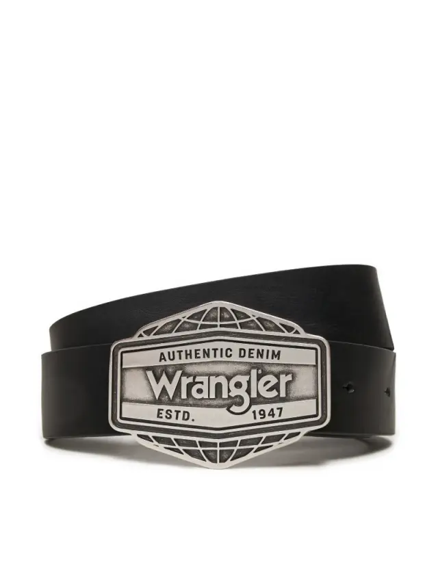 Wrangler BIG BUCKLE Δερμάτινη Ζώνη – Black - 110