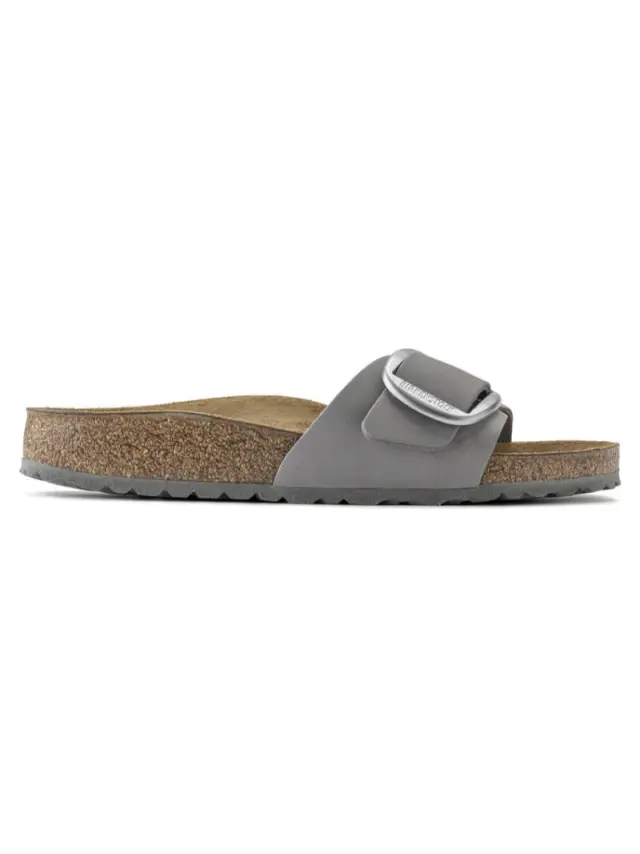 Birkenstock Πέδιλα Γυναικείο δέρμα Νubuck Γκρί BIR/MADRID BIG BUCKLE 1022176 D/GRAY 3