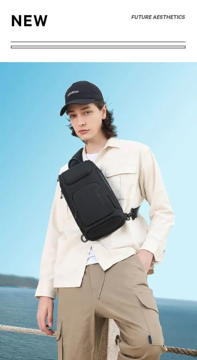 Crossbody αντρικό Bange 7565 μαύρο 3