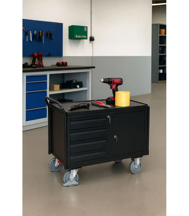 Variofit sw-600.604/AG Πάγκος Εργασίας Κινητός για Φορτίο Βάρους ως 250kg 3