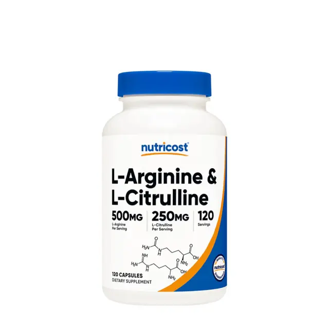 Nutricost L-Arginine L-Citrulline Complex Capsules 120 Capsules