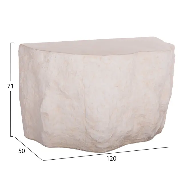 Κονσόλα βράχος Interon Fiber Cement σε λευκό--120x50x71 εκ. 2