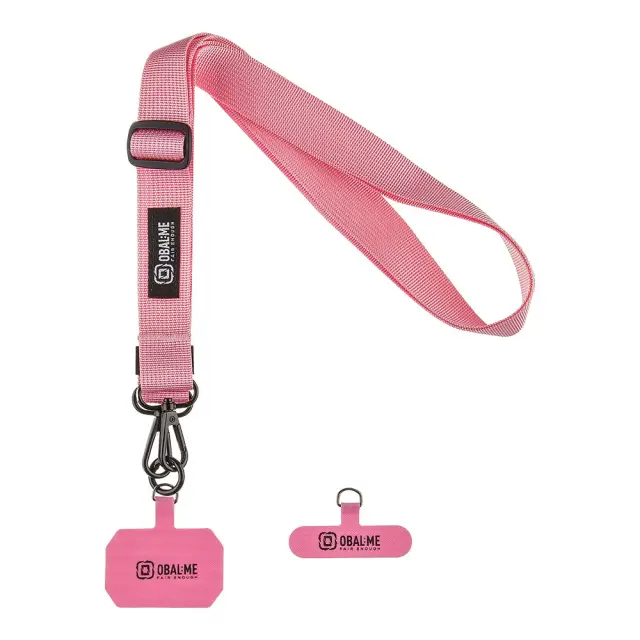 OBAL:ME NeckTag Ribbon Rope for Mobile Phone Pink