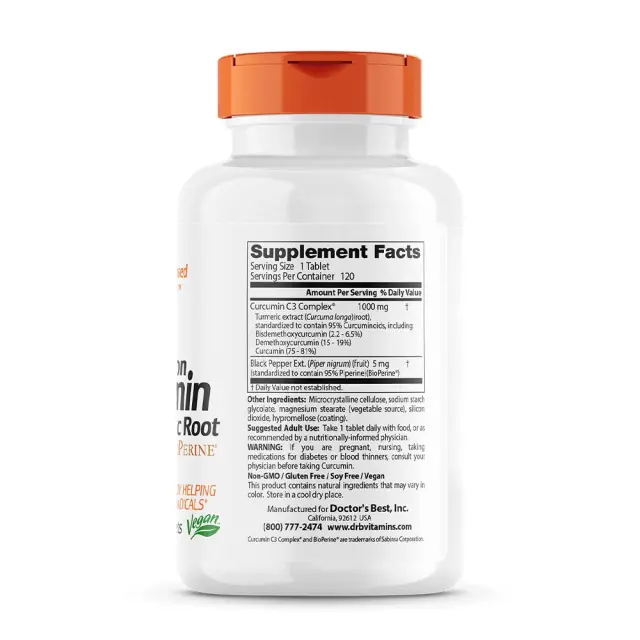Doctor's Best High Abs. Curcumin From Turmeric Root + C3 2