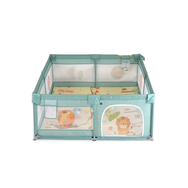 Moni GameZone Πάρκο Μωρού 120x120cm με Χαλάκι XPE και 60 Μπαλάκια Mint 3