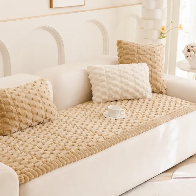 Ανώστρωμα Καναπέ Τριθέσιο 70x180 Melinen Nimbus Beige 100% Πολυέστερ