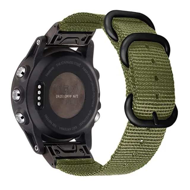 Λουράκι Knitted Nylon για Garmin Fenix 3/5x/3hr/5x Plus/6x/6x Pro/7x/8/9 (51mm)- Green OEM 2
