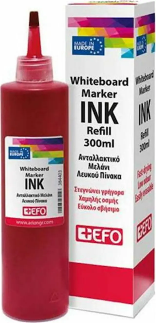 +Efo Μελάνι για Μαρκαδόρο Πίνακα σε κόκκινο χρώμα 300ml / 384403 (EFO)