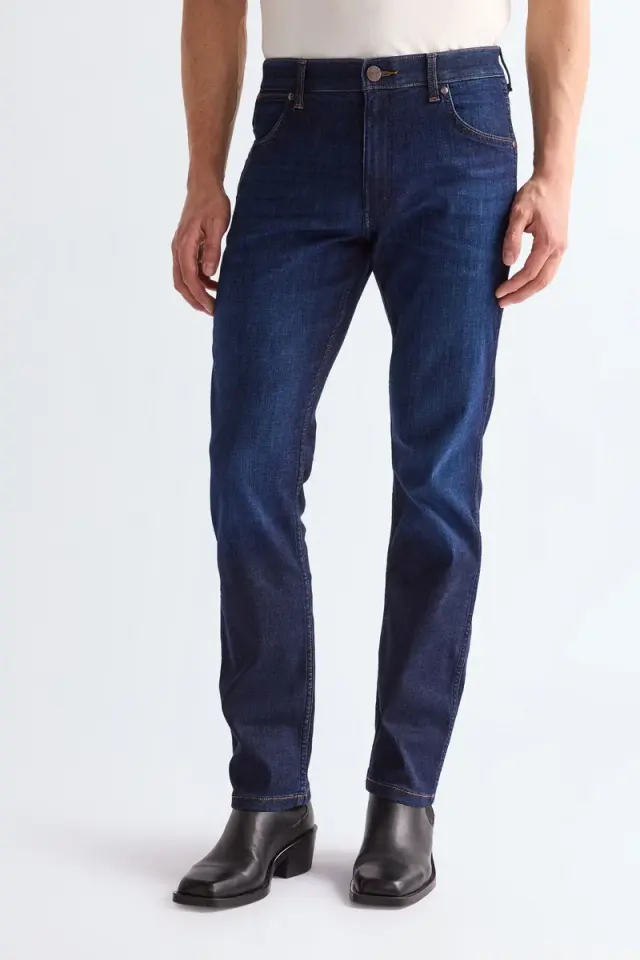 Wrangler Ανδρικό GREENSBORO 803 RUSTIC NAVY Τζιν Παντελόνι – Dark Blue - 30W 32L