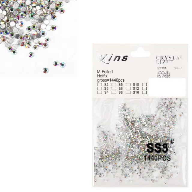 Στράς νυχιών τύπου Swarovski 1440τμχ SS3 1,4mm ΠΟΛΥΧΡΩΜΟ
