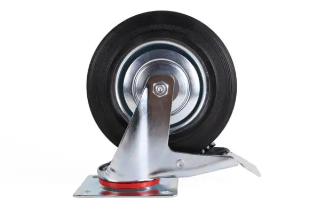 Swivel castor + brake 200 mm