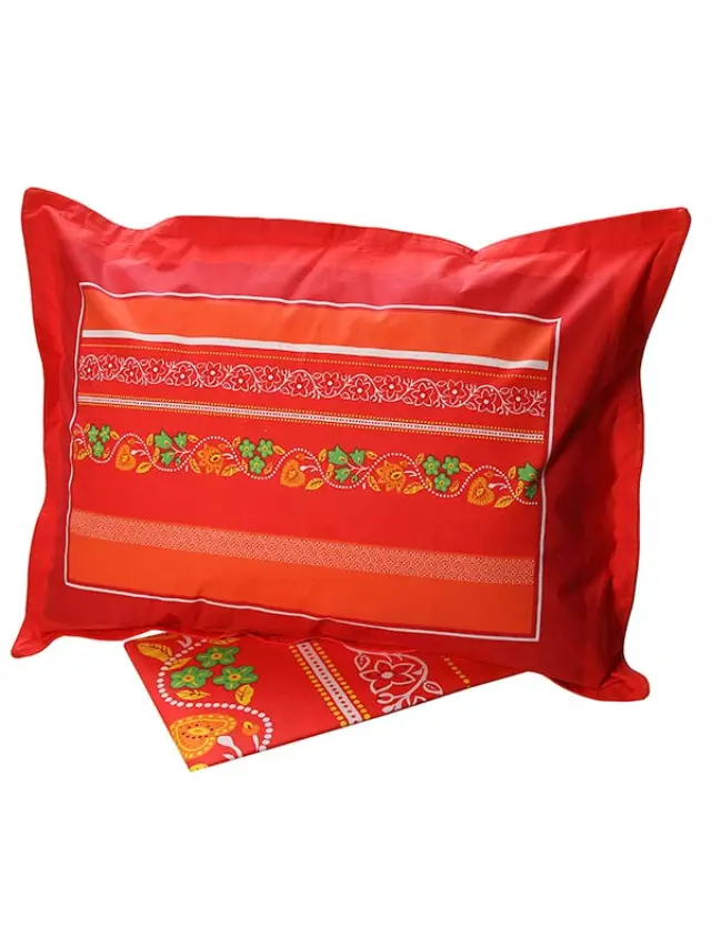 Σετ Σεντόνια Cotton Feelings εμπριμέ 4674 Red Μονό (160x260) Sunshine