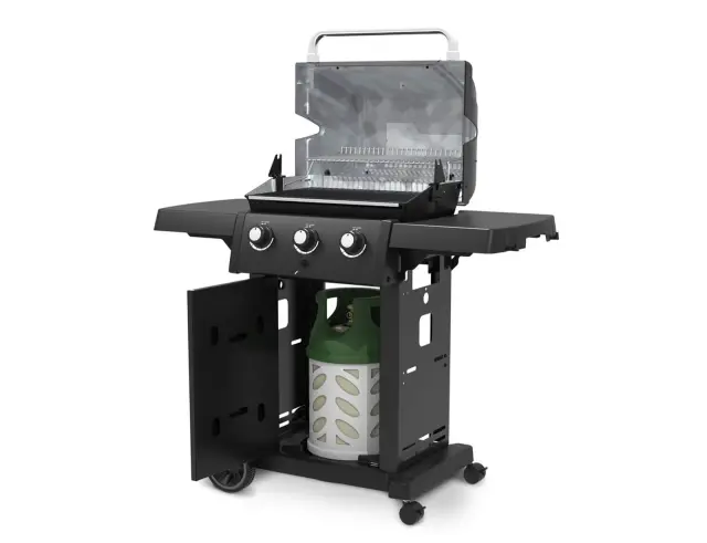 Ψησταριά Υγραερίου Broil King Royal 320 Shadow με μαντεμένια σχάρα, θερμόμετρο, ισχύ 8.8kW και διαστάσεις 127x57x150cm8242-53SDW 3