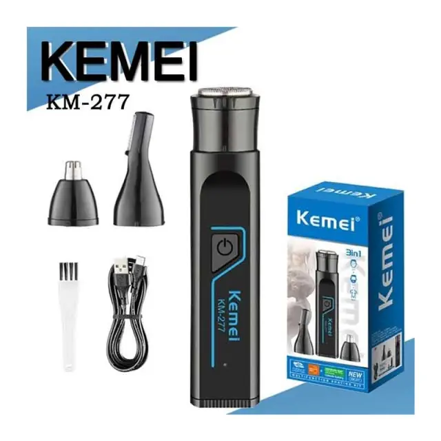 Kemei Ξυριστική Μηχανή Προσώπου Επαναφορτιζόμενη KM-277 - 3in1 Multifunction Shaving Kit KM-277 069232